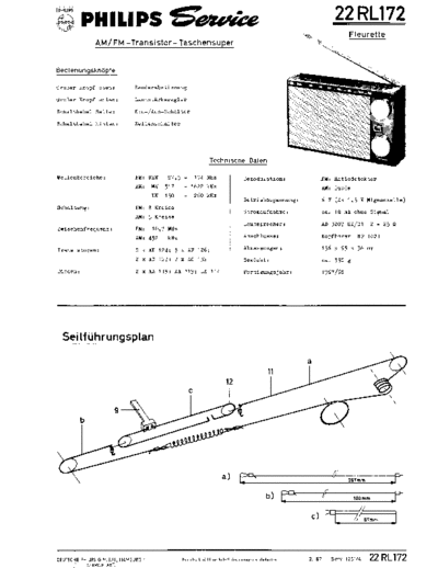 Philips philips fleurette 22rl172 sm  Philips Audio 22RL172 philips_fleurette_22rl172_sm.pdf