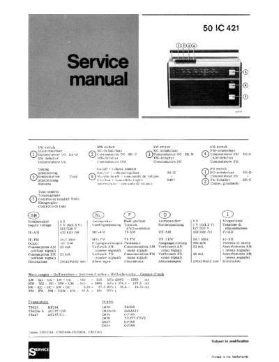 Philips 50 ic 421  Philips Audio 50IC421 50 ic 421.pdf