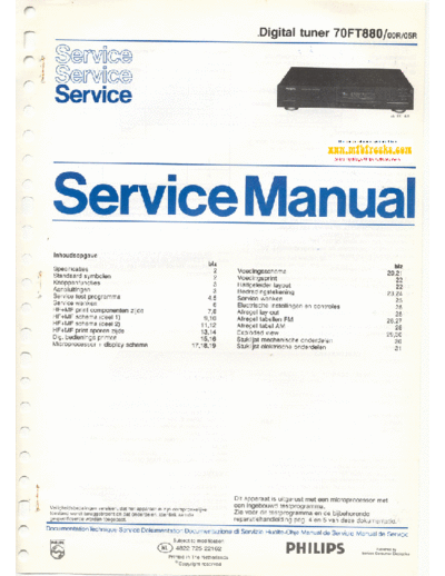 Philips Service Manual 70FT880  Philips Audio 70FA880 Service_Manual_70FT880.pdf