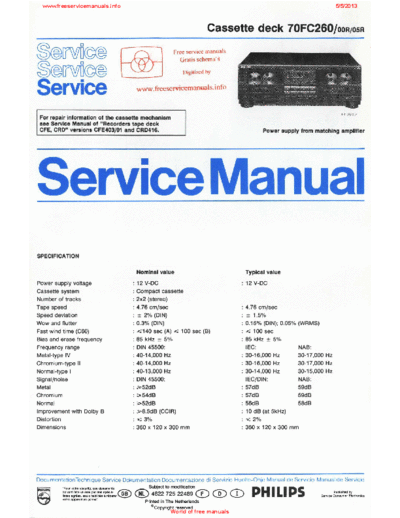 Philips 70fc260  Philips Audio 70FC260 70fc260.pdf