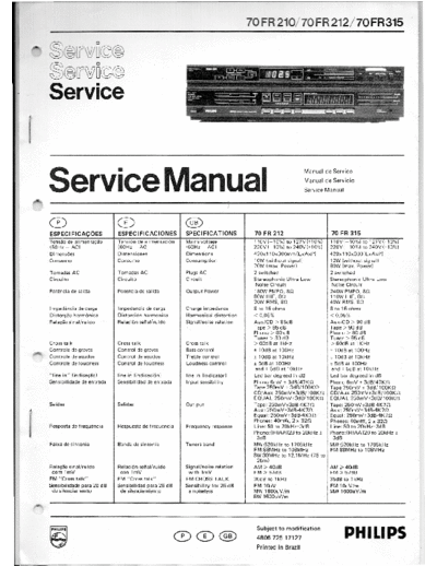 Philips 70fr210 70fr212 70fr315 sm  Philips Audio 70FR212 philips_70fr210_70fr212_70fr315_sm.pdf