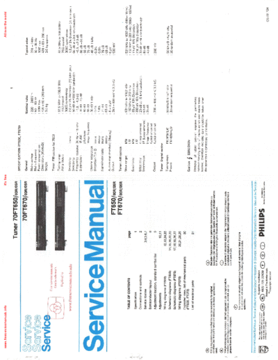 Philips philips 70ft650 70ft670 sm  Philips Audio 70FT670 philips_70ft650_70ft670_sm.pdf