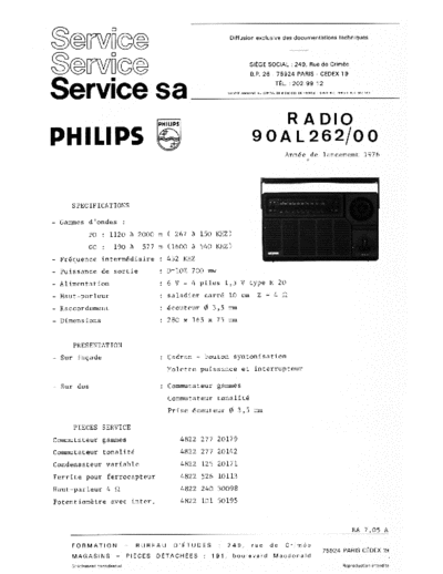 Philips 90 al 262  Philips Audio 90AL262 90 al 262.pdf