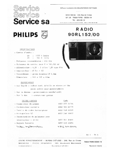 Philips 90 rl 152  Philips Audio 90RL152 90 rl 152.pdf