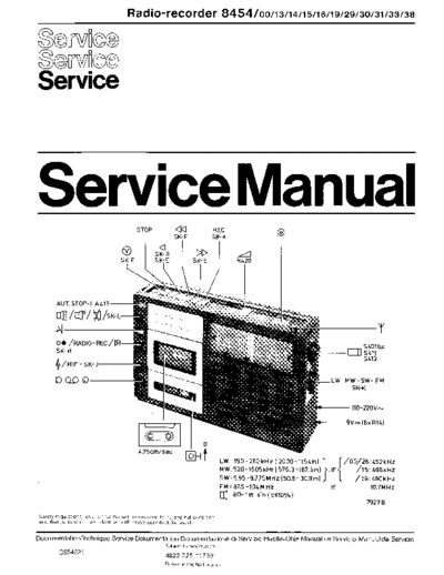 Philips radio-recorder 8454 sm  Philips Audio 8454 philips_radio-recorder_8454_sm.pdf
