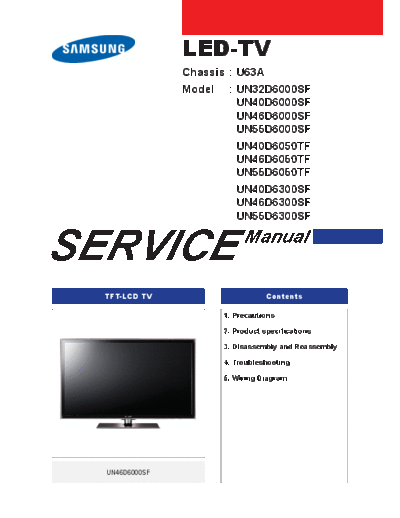 Samsung UN46D6000  Samsung LED TV UN46D6000 UN46D6000.rar
