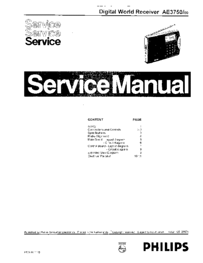 Philips ae-3750 sm  Philips Audio AE3750 philips_ae-3750_sm.pdf