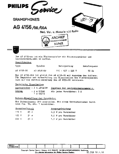 Philips philips ag4156-00-00a portable stereo record player sm  Philips Audio AG4156 philips_ag4156-00-00a_portable_stereo_record_player_sm.pdf