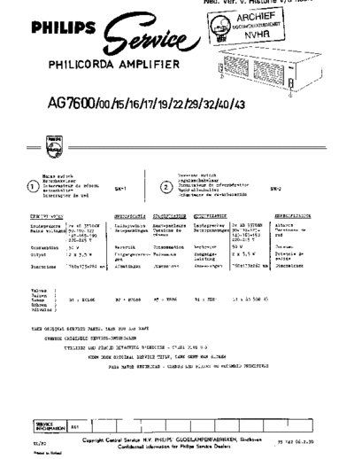 Philips Philips AG7600  Philips Audio AG7630 Philips_AG7600.pdf