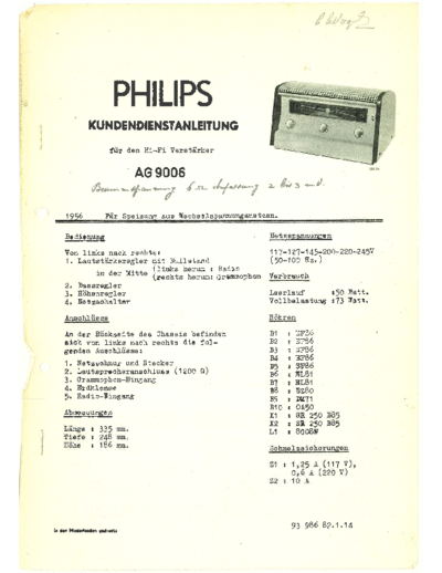 Philips Philips AG9006  Philips Audio AG9006 Philips AG9006.pdf