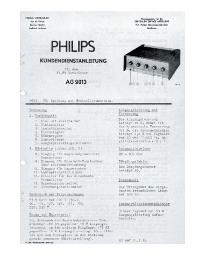 Philips AG913  Philips Audio AG9013 Philips_AG913.pdf