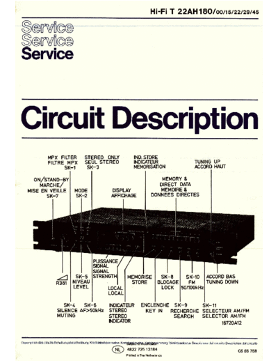 Philips hfe philips ah180 circuit description nl  Philips Audio AH180 hfe_philips_ah180_circuit_description_nl.pdf