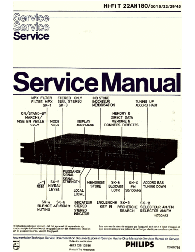 Philips hfe philips ah180 service nl fr  Philips Audio AH180 hfe_philips_ah180_service_nl_fr.pdf