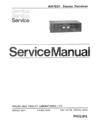 Philips hfe philips ah7851 service en low res  Philips Audio AH7851 hfe_philips_ah7851_service_en_low_res.pdf