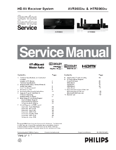 Philips service  Philips Audio AVR9900 service.pdf