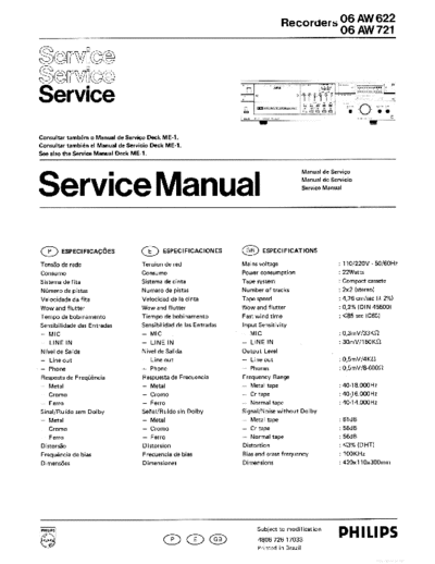 Philips hfe philips aw622 721 service en es pt  Philips Audio AW622 hfe_philips_aw622_721_service_en_es_pt.pdf