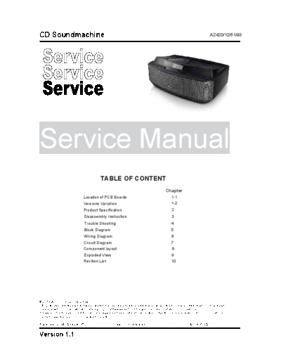 Philips service  Philips Audio AZ420 service.pdf