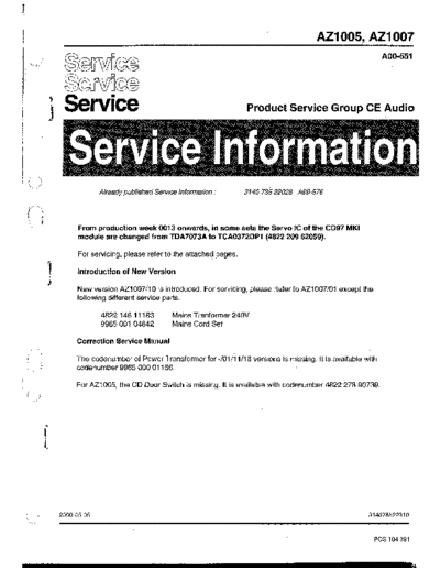 Philips -az1005 1007-si 314078522310  Philips Audio AZ1005 philips-az1005_1007-si_314078522310.pdf