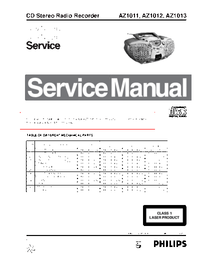 Philips hfe philips az1011 1012 1013 service en  Philips Audio AZ1013 hfe_philips_az1011_1012_1013_service_en.pdf