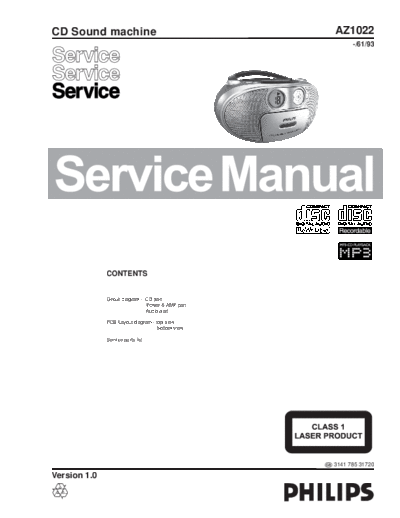 Philips hfe philips az1022 service en  Philips Audio AZ1022 hfe_philips_az1022_service_en.pdf