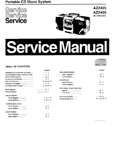 Philips hfe   az2420 2425 service en  Philips Audio AZ2425 hfe_philips_az2420_2425_service_en.pdf