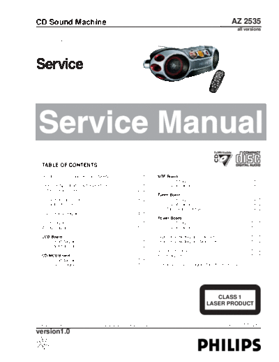 Philips hfe philips az2535 service en  Philips Audio AZ2535 hfe_philips_az2535_service_en.pdf