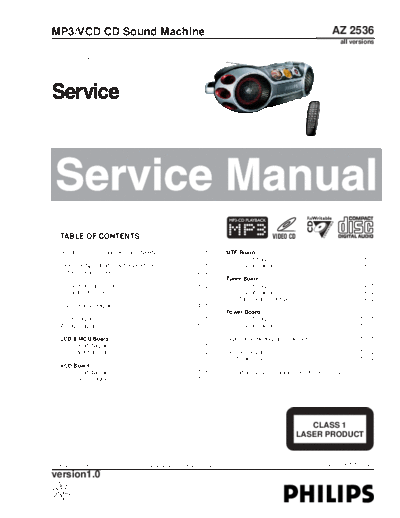 Philips hfe philips az2536 service en  Philips Audio AZ2536 hfe_philips_az2536_service_en.pdf