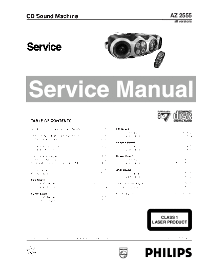 Philips hfe philips az2555 service en  Philips Audio AZ2555 hfe_philips_az2555_service_en.pdf