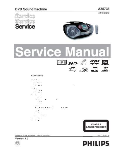 Philips hfe philips az5738 service en  Philips Audio AZ5738 hfe_philips_az5738_service_en.pdf