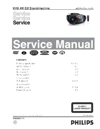 Philips hfe philips az5741 service en  Philips Audio AZ5741 hfe_philips_az5741_service_en.pdf