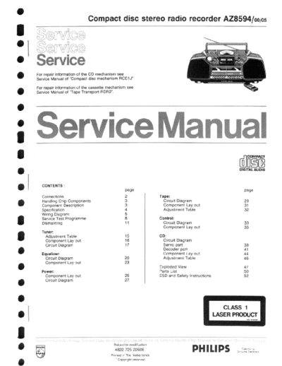 Philips az8594 cd information 715  Philips Audio AZ8594 az8594_cd_information_715.pdf