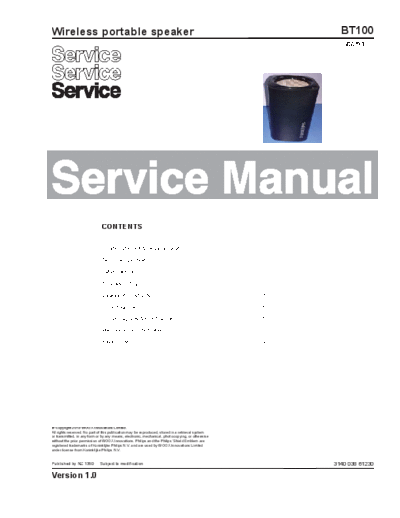 Philips service  Philips Audio BT100 service.pdf