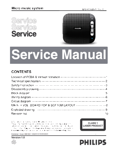 Philips service  Philips Audio BT2600A service.pdf