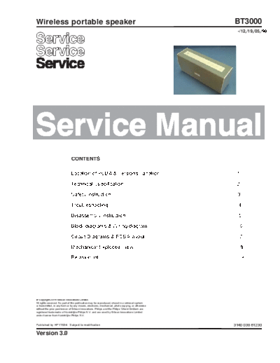 Philips service  Philips Audio BT3000 service.pdf