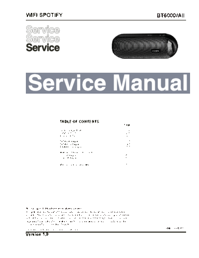 Philips service  Philips Audio BT6000 service.pdf