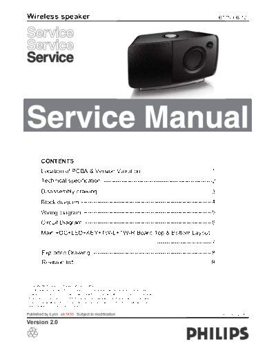 Philips service  Philips Audio BT7500 service.pdf