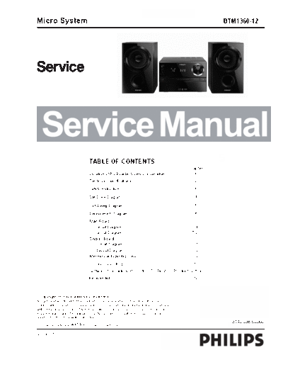 Philips service  Philips Audio BTM1360 service.pdf