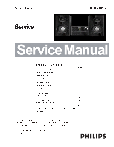 Philips service  Philips Audio BTM2185 service.pdf