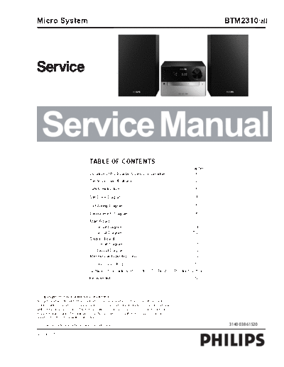 Philips service  Philips Audio BTM2310 service.pdf