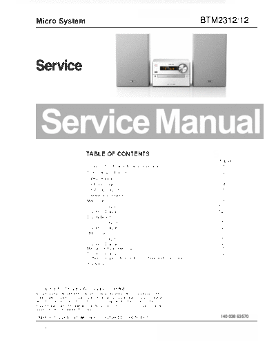 Philips service  Philips Audio BTM2312 service.pdf