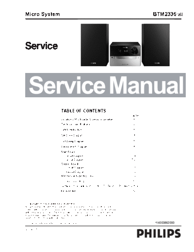 Philips service  Philips Audio BTM2335 service.pdf