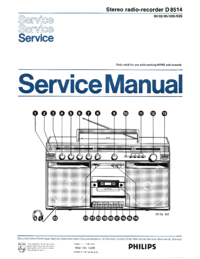 Philips hfe philips d8514 service en de fr nl it  Philips Audio D8514 hfe_philips_d8514_service_en_de_fr_nl_it.pdf