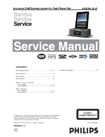 Philips service  Philips Audio DCB291 service.pdf