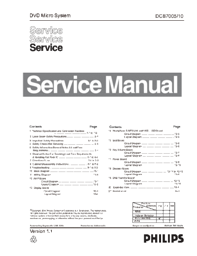 Philips service  Philips Audio DCB7005 service.pdf