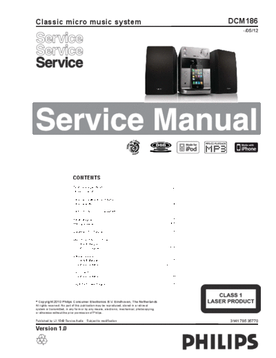 Philips service  Philips Audio DCM186 service.pdf