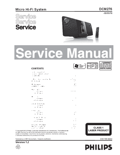 Philips service  Philips Audio DCM276 service.pdf