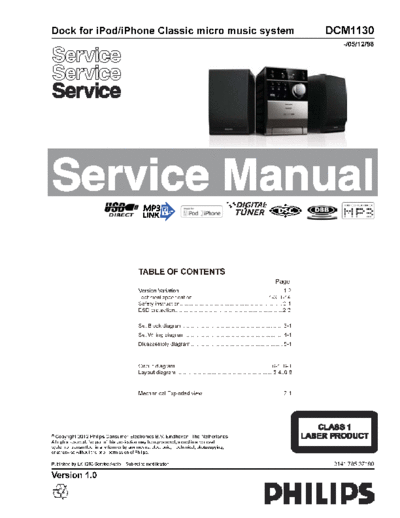 Philips service  Philips Audio DCM1130 service.pdf