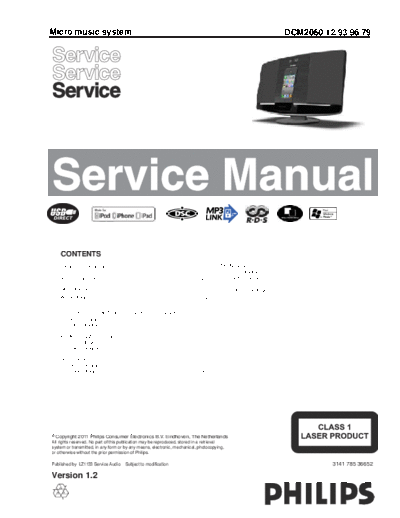 Philips sm-dcm2060  Philips Audio DCM2060 sm-dcm2060.pdf