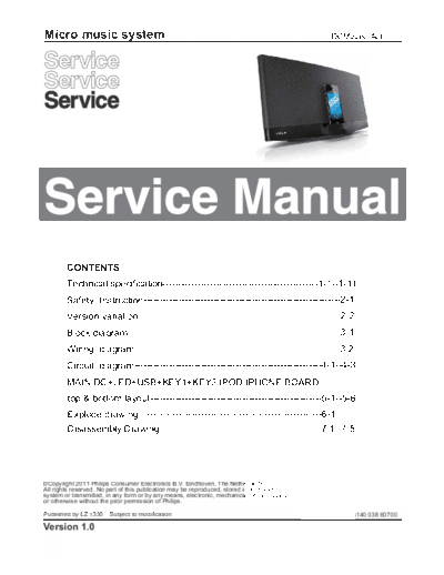Philips service  Philips Audio DCM2260 service.pdf