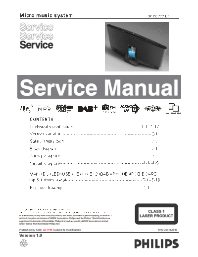 Philips service  Philips Audio DCM2272 service.pdf